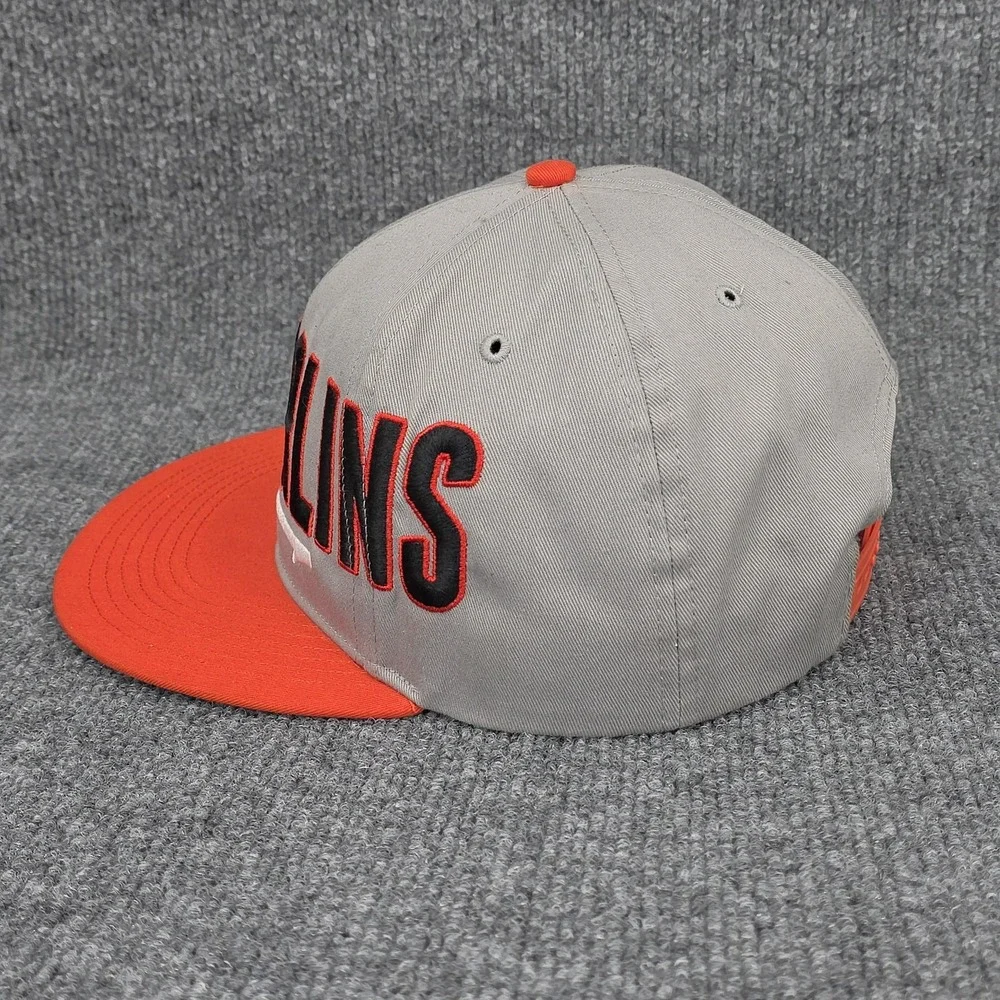 Florida‎ Marlins Hat Cap Snap Back Gray Orange MLB Baseball Logo Adjustable Mens